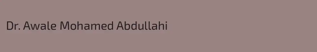 Dr. Awale Mohamed Abdullahi